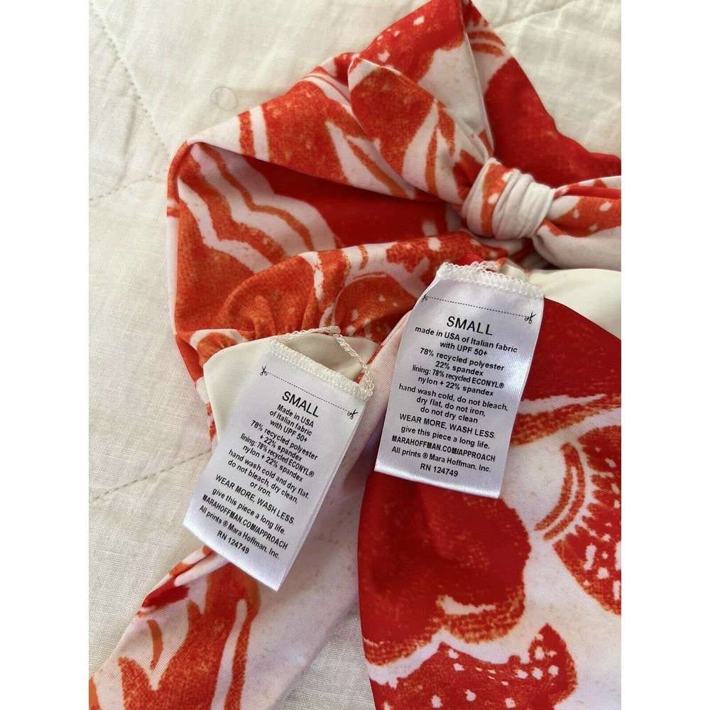 Mara Hoffman Floral Orange Bikini SET S Retail $320 Small - Picture 10 of 10